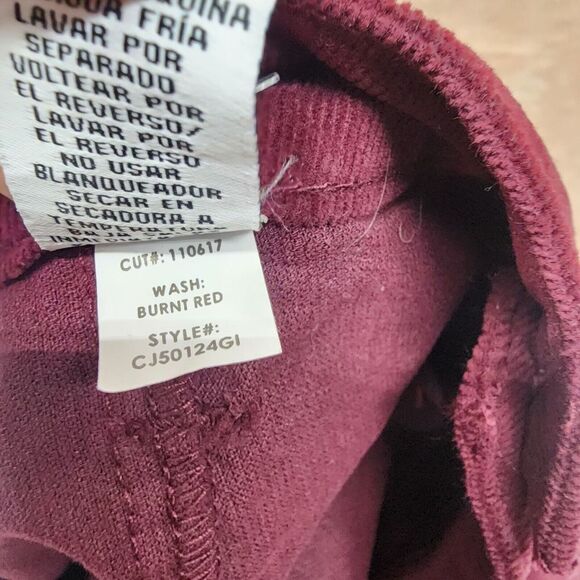 REgeneration Skirt Women Size 11/30 Burgundy Corduroy Vintage Retro Button Front - Picture 9 of 16